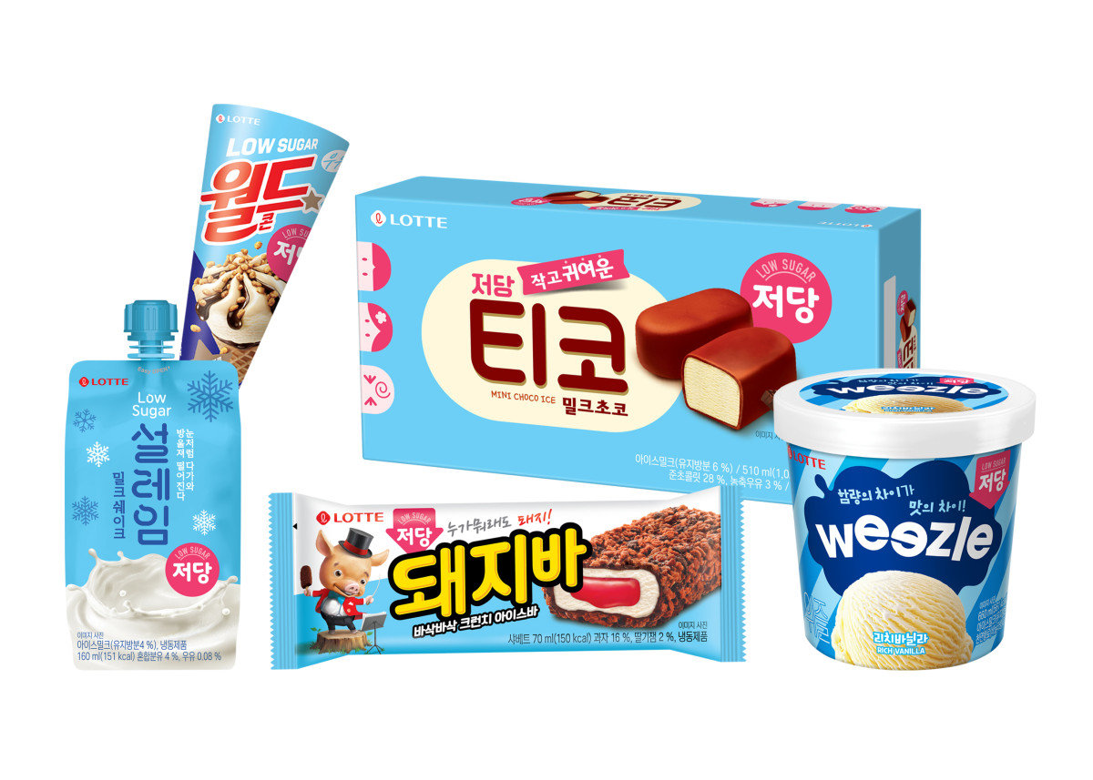 ▲저당 아이스크림 라인업 (사진제공=롯데웰푸드)