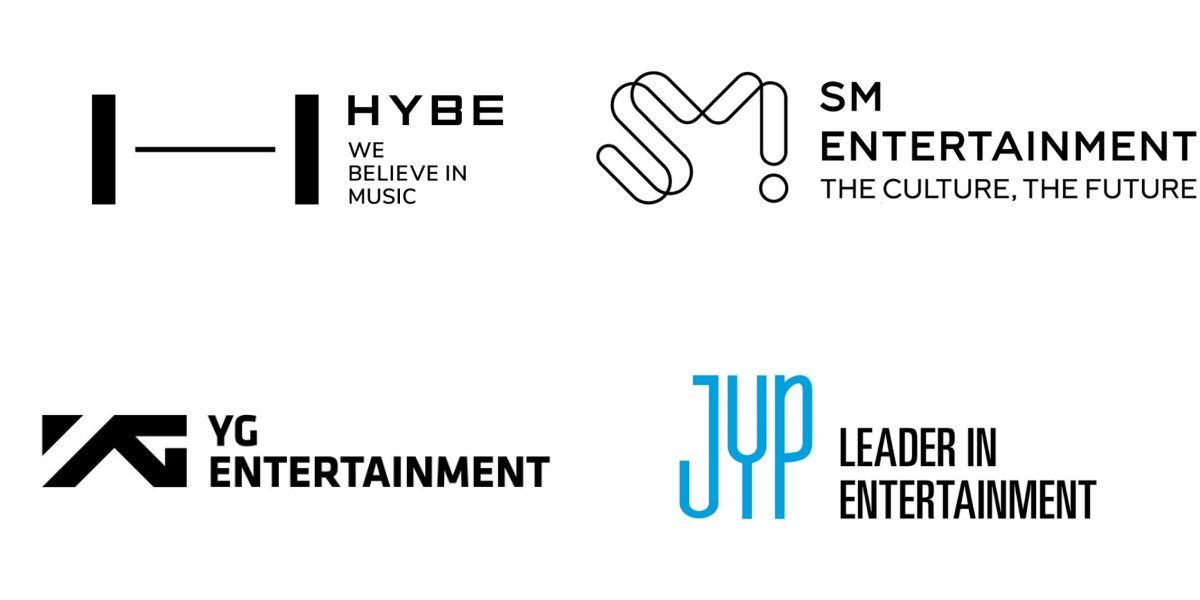 ▲(사진제공=하이브, SM엔터테인먼트, YG엔터테인먼트, JYP엔터테인먼트)