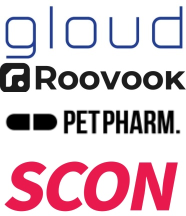 ▲글라우드, 루북, 펫팜, 스콘 CI. (출처=각 사)