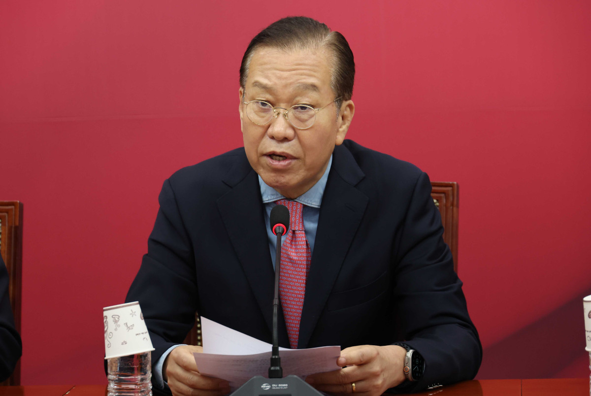 ▲권영세 전 국민의힘 비상대책위원장이 지난 10일 서울 여의도 국회에서 열린 후보 재선출 관련 기자회견에서 발언을 하고 있다. 2025.05.10 (뉴시스)