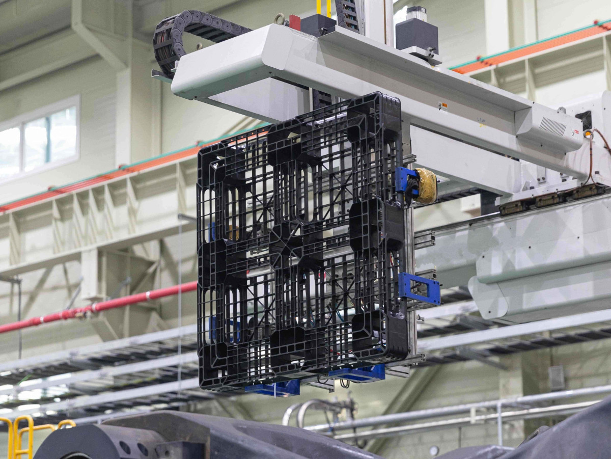 ▲쿠팡의 다회용백인 '프레시백'으로 만들어진 수출용 팰릿 (사진제공=쿠팡)