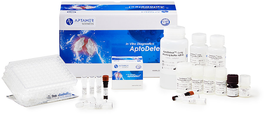 ▲폐암 조기진단 키트 '압토디텍트렁(AptoDetect™-Lung)'. (사진제공=압타머사이언스)