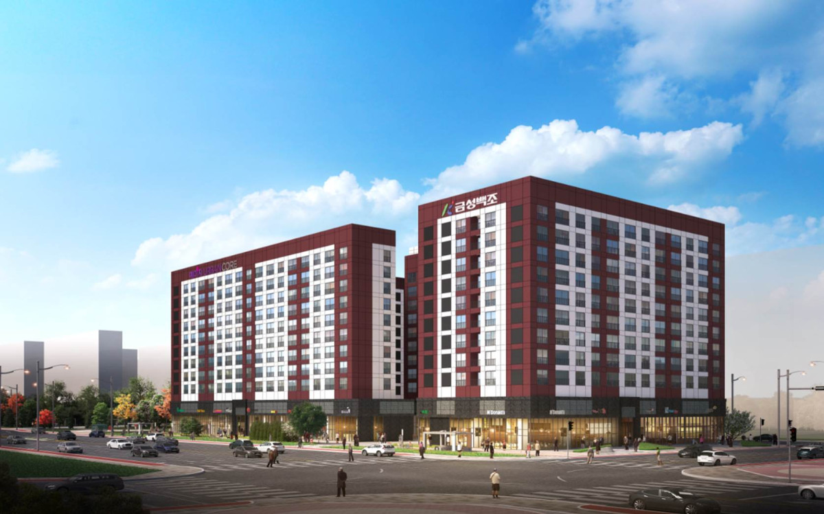 ▲금성백조, ‘대전 관평 예미지 어반코어’ 투시도