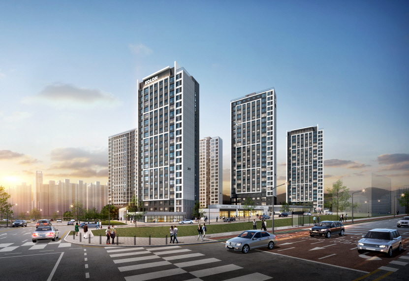 ▲코오롱글로벌, ‘동남 하늘채 에디크’ 투시도