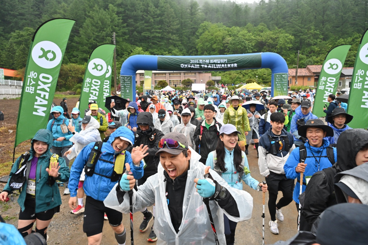 ▲5월 24~25일 강원도 인제군 일대에서 진행된 '2025 옥스팜 트레일워커' 현장. (사진제공=제주개발공사)