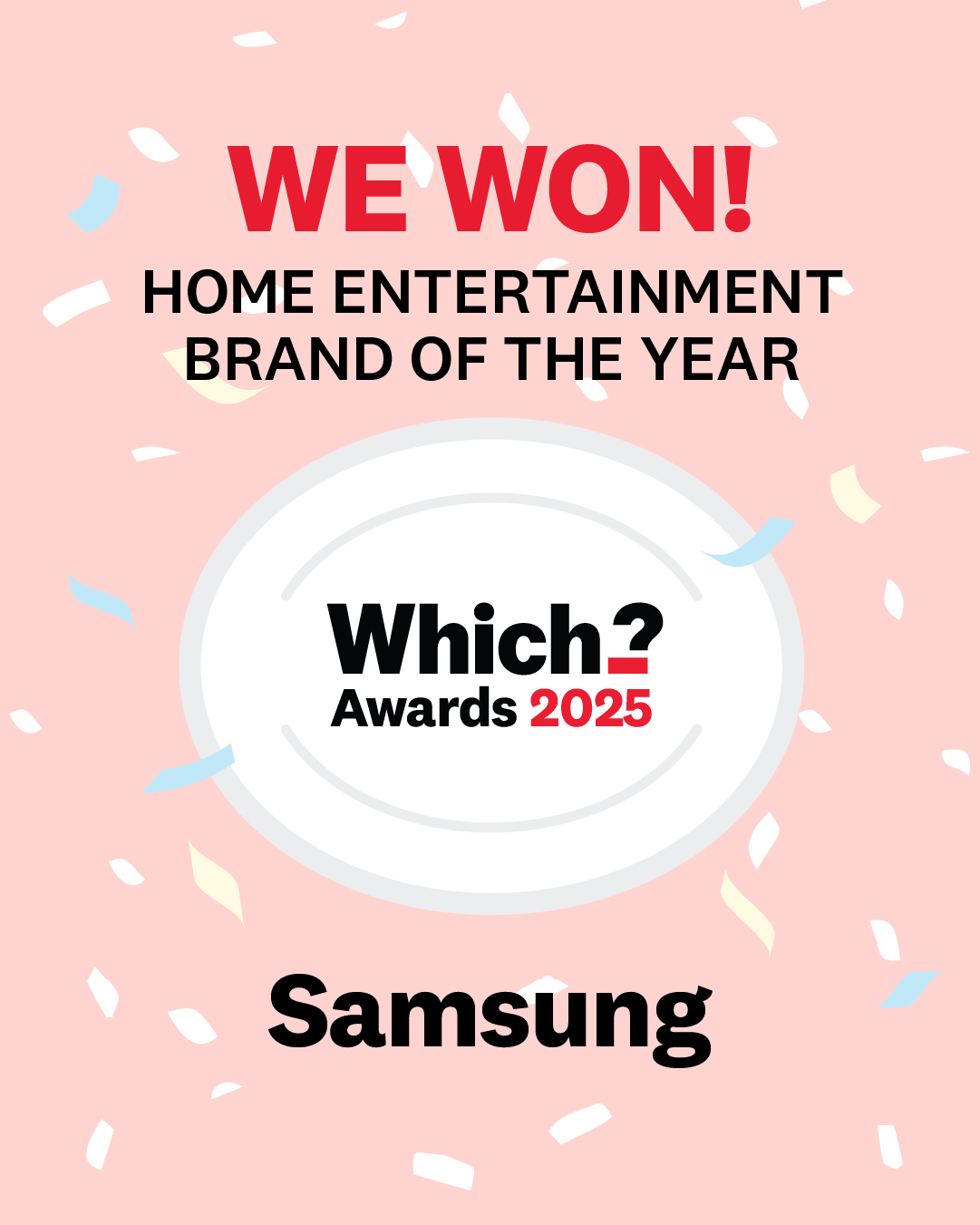 ▲삼성전자가 영국 소비자연맹지 '위치(Which)'가 주관하는 '위치 어워드'에서 2025년 '올해의 홈 엔터테인먼트 브랜드(Home Entertainment Brand of the Year)'로 선정됐다. (사진제공-삼성전자)