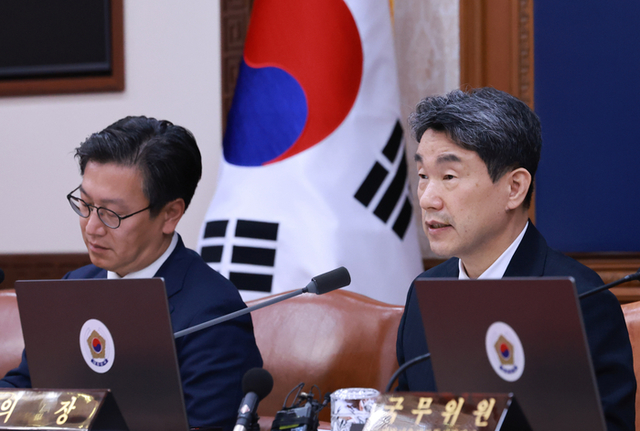 ▲이주호 대통령 권한대행 부총리 겸 교육부 장관이 28일 정부서울청사에서 열린 국무회의에서 발언하고 있다. (연합뉴스)