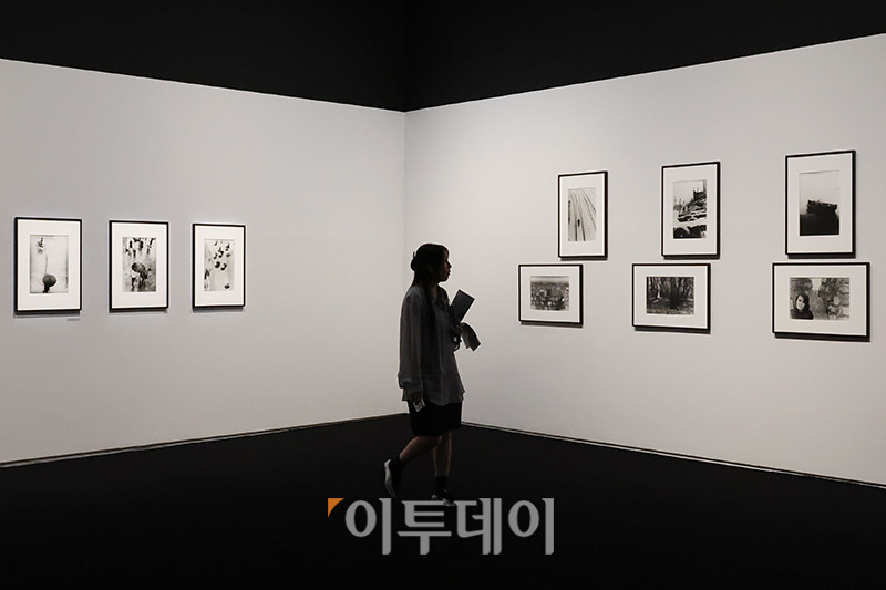 ▲28일 서울 도봉구 서울시립 사진미술관에서 열린 개관 특별전 '광채 光彩 : 시작의 순간들'에서 관람객들이 작품을 둘러보고 있다. 서울시립 사진미술관은 국내 유일의 사진 매체 특화 공립 미술관으로 건축은 오스트리아 건축가 믈라덴 야드리치와 일구구공도시건축이 '빛으로 그리는 그림'인 사진의 픽셀을 형상화해 구현했다. 연면적 7048㎡, 지하 2층, 지상 4층 규모로 화∼일요일 오전 10시부터 오후 8시까지 운영되고 매주 월요일은 정기 휴관한다. 모든 전시는 무료로 관람할 수 있다. 고이란 기자 photoeran@