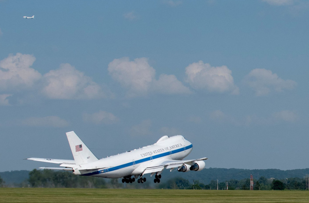 ▲E-4B는 핵전쟁 시 공중에서 전쟁을 지휘하기 위한 목적으로 개발한 항공지휘관제기다. (출처 美전략사령부 SNS)