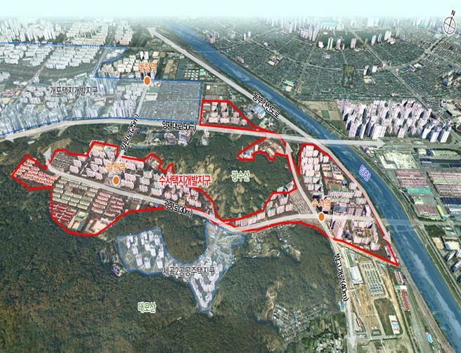▲수서택지개발지구 위치도 (자료제공=서울시)