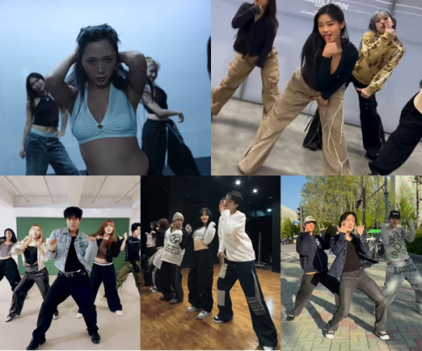 ▲아이들 'Good Thing' 챌린지 (사진 제공 = 큐브엔터테인먼트, 인스타그램 캡처)