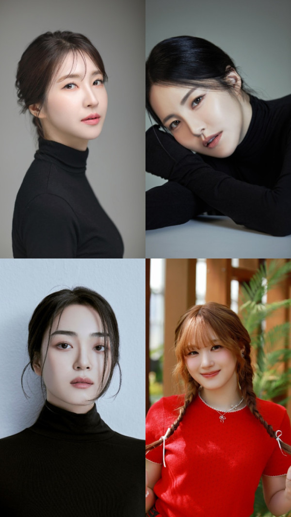 ▲이윤정·남유정·한재인·이젤(사진제공=각 소속사)