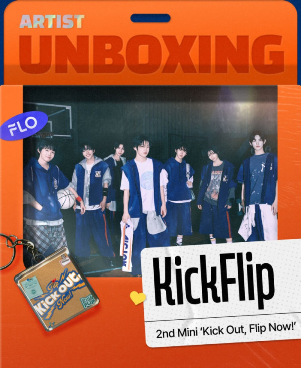 ▲킥플립 '아티스트 언박싱' 콘텐츠(사진제공=음악플랫폼 플로(FLO))