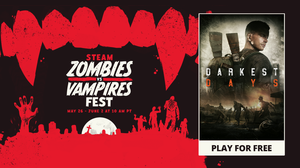 ▲NHN의 좀비 아포칼립스 게임 ‘다키스트 데이즈(DARKEST DAYS)’가 스팀(Steam)의 ‘좀비 대 뱀파이어 게임 축제’에 참가했다. (사진제공=NHN)