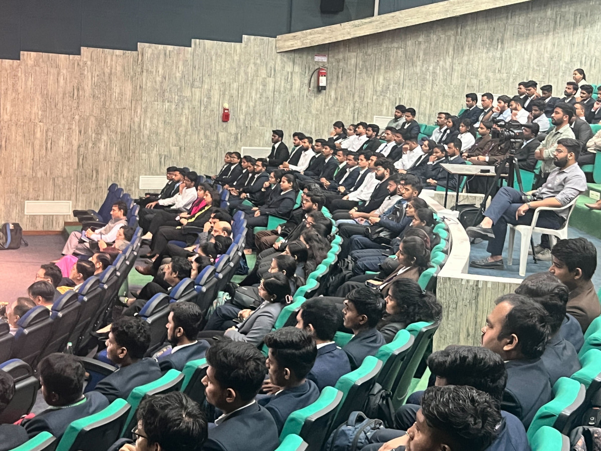 ▲푸네니 지역 Indira University 인재매칭 현장 설명회.  (사진제공=중소벤처기업부)