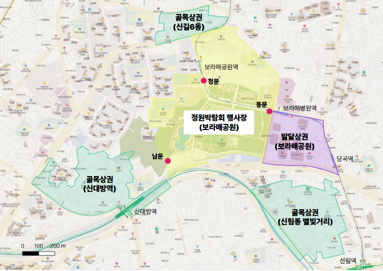 ▲서울국제정원박람회 행사장 분석도. (자료제공=서울시)