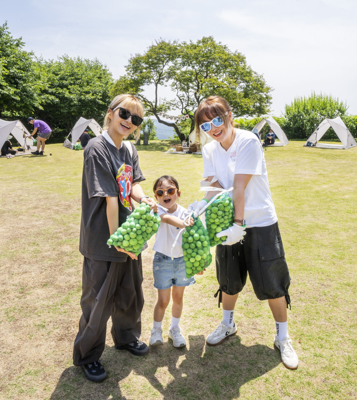 ▲매실따기 이색 체험에 참여한 참가자들의 모습. (사진제공=삼성물산 리조트부문)