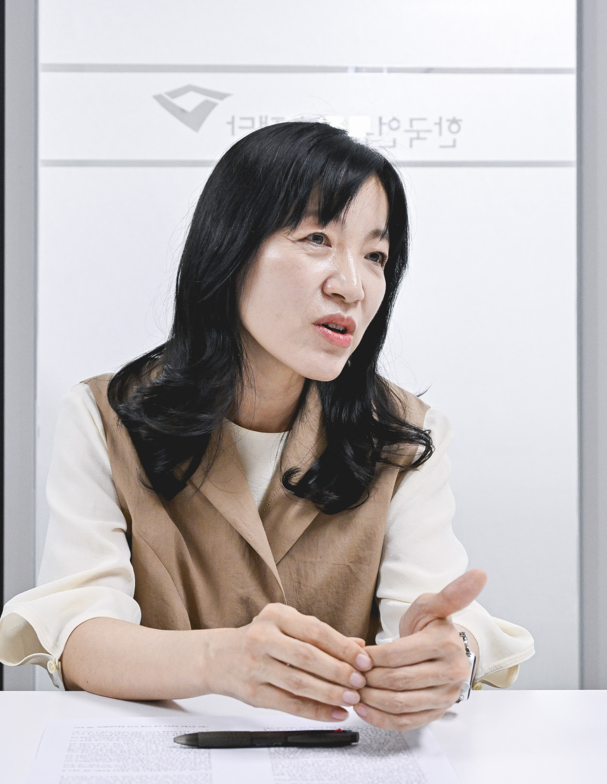 ▲진민정 한국언론진흥재단 책임연구위원이 9일 서울 중구 한국언론진흥재단에서 이투데이와 인터뷰를 하고 있다. 조현호 기자 hyunho@