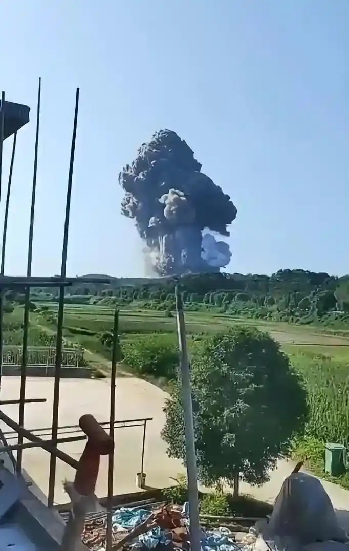▲중국 폭죽공장 폭발사고 중국 관찰자망 캡처 이미지. 연합뉴스