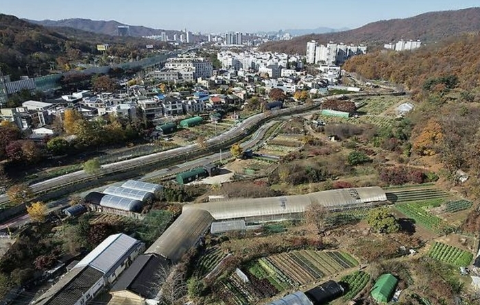 ▲서초구 서리풀 지구(신원동) 일대 전경. (출처=연합뉴스)