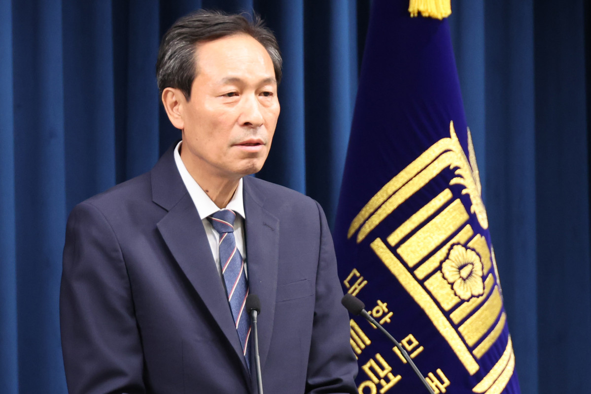 ▲우상호 정무수석이 19일 용산 대통령실에서 이재명 대통령과 여야 지도부 오찬 예정 관련 브리핑을 하고 있다. (사진=연합뉴스)