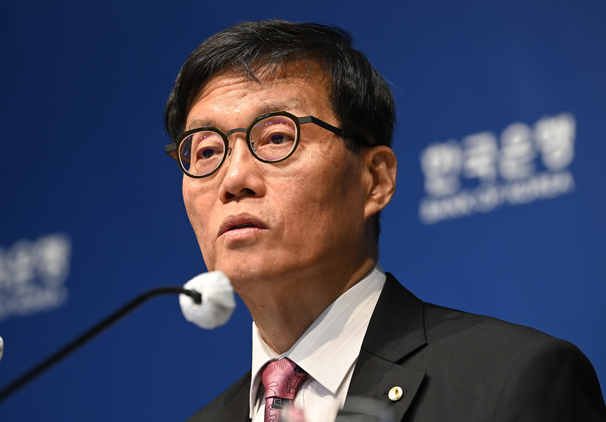▲이창용 한국은행 총재가 29일 서울 중구 한국은행에서 열린 금융통화위원회 금리 결정에 대한 기자간담회에서 발언하고 있다. (연합뉴스)