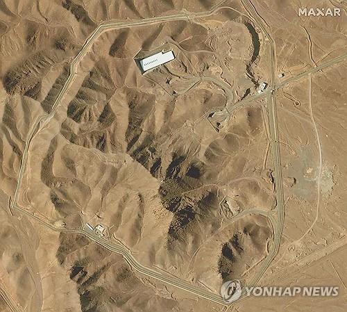 ▲2월 이란 포르도 핵시설을 상공에서 찍은 위성 사진. 포르도(이란)/AFP연합뉴스