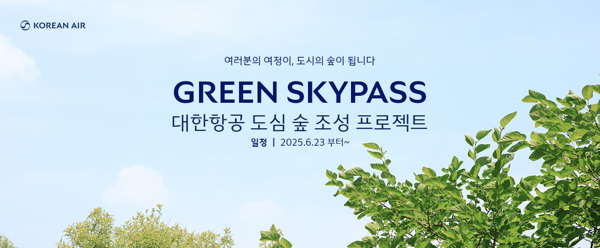 ▲ 2차 그린 스카이패스(GREEN SKYPASS) 홍보 이미지. (사진=대한항공)