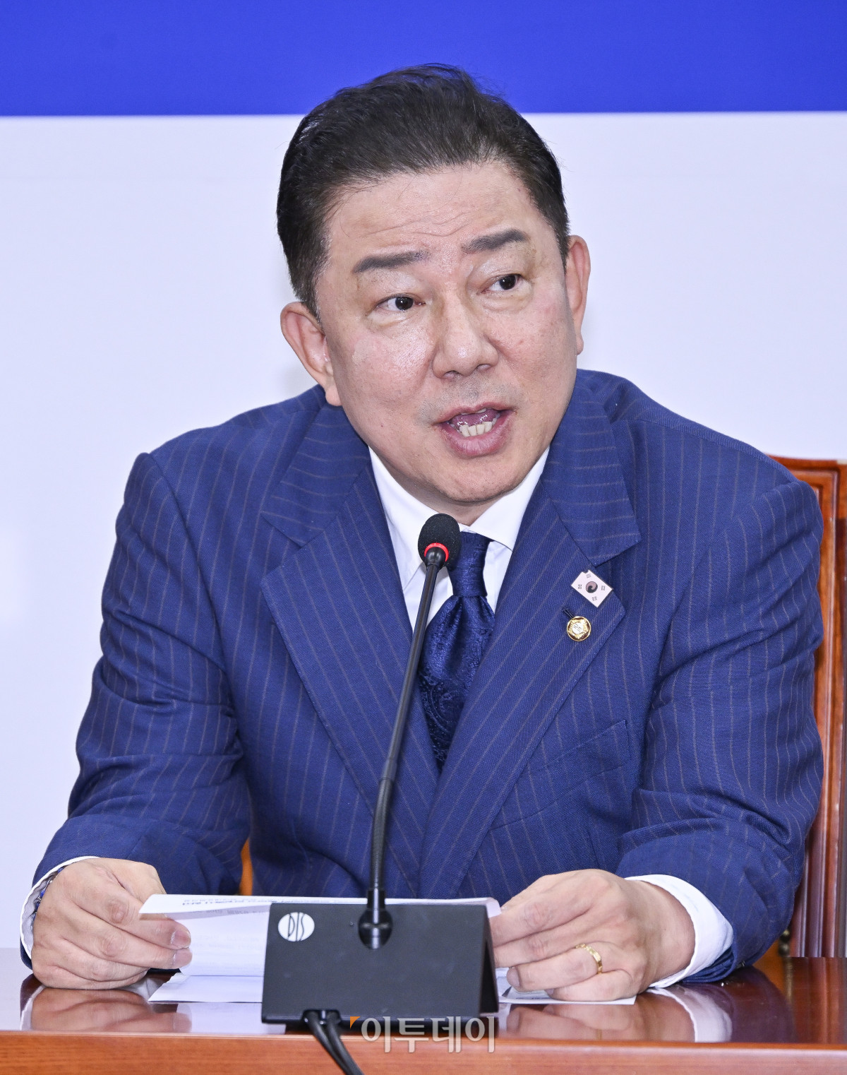 ▲김병기 더불어민주당 당대표 직무대행 겸 원내대표가 23일 서울 여의도 국회에서 열린 더불어민주당 코스피 5000 특별위원회 출범식에서 인사말을 하고 있다. 조현호 기자 hyunho@