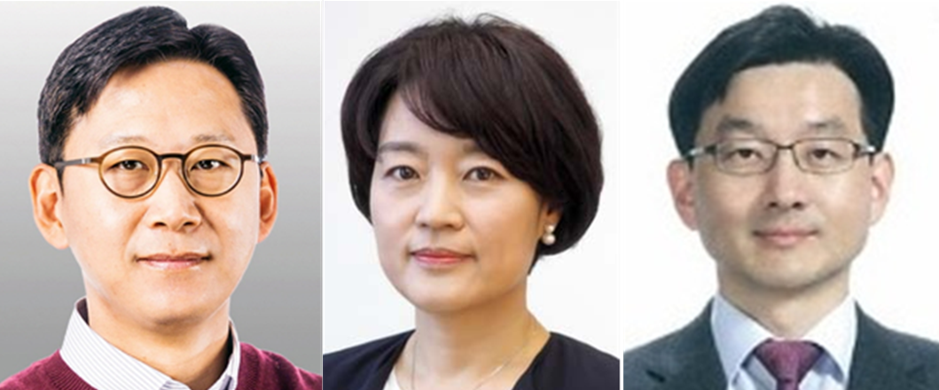 ▲(왼쪽부터) 배경훈 과학기술정보통신부 장관 후보자, 한성숙 중소벤처기업부 장관 후보자, 윤창렬 국무조정실장