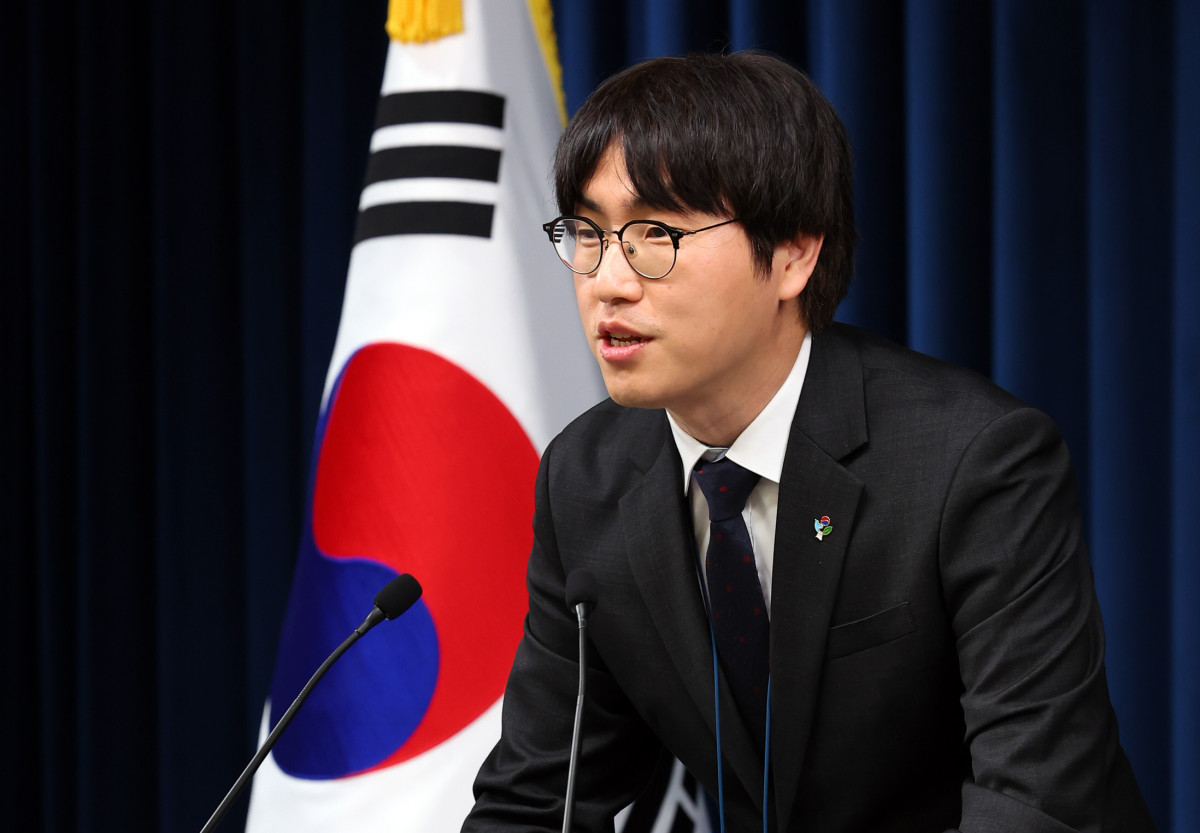 ▲하정우 AI미래기획수석이 19일 서울 용산 대통령실에서 이공계특별법 관련 브리핑을 하고 있다. (사진=뉴시스)