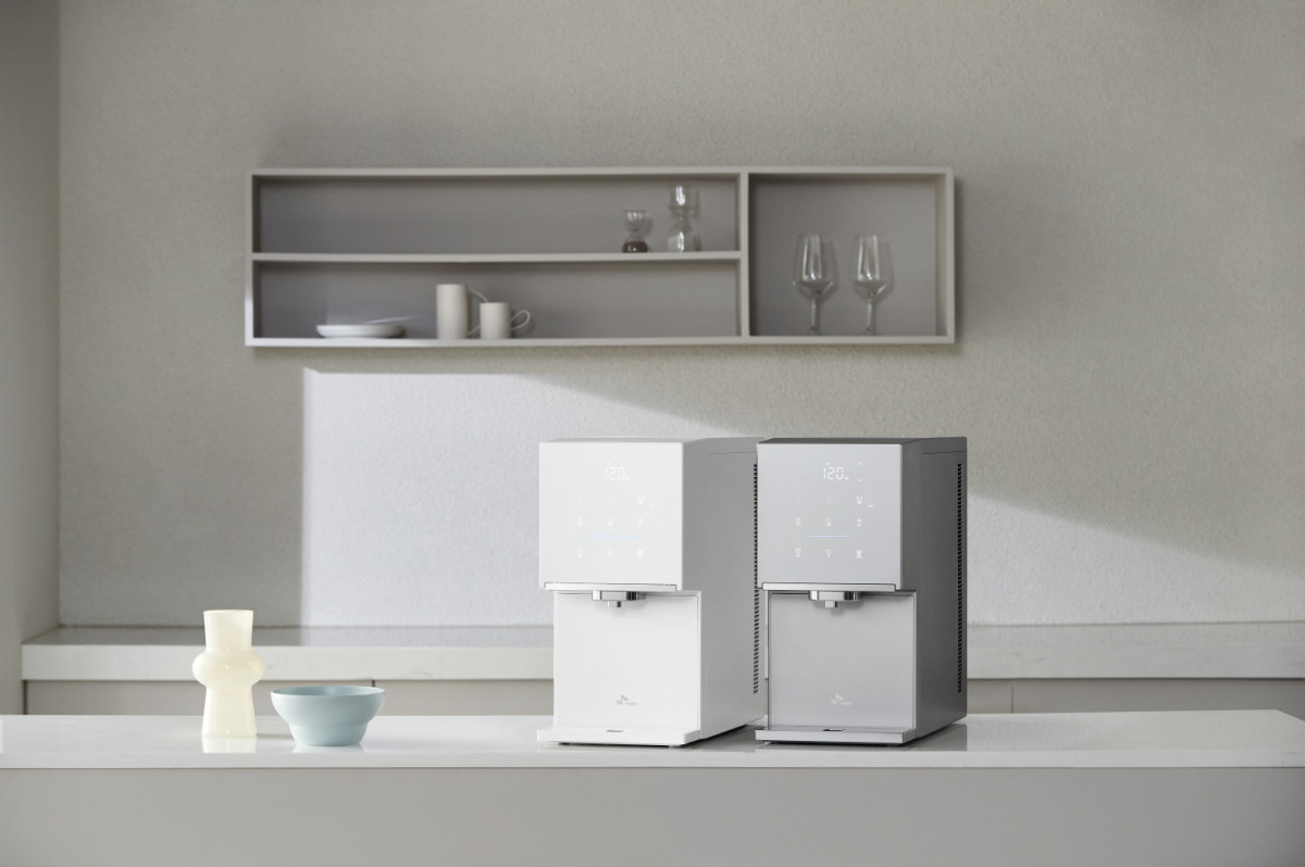 ▲SK매직 ‘원코크 플러스 얼음물 정수기(WPU-IAC425S)’ 제품 이미지.  (사진제공=SK매직)