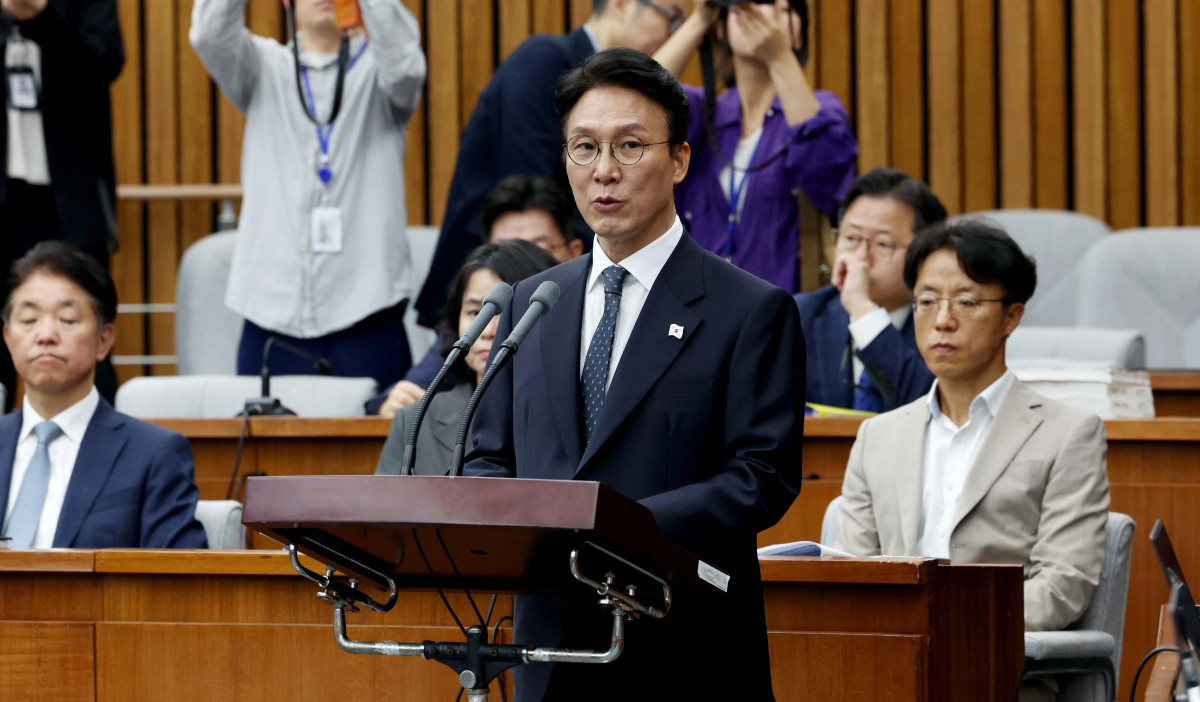▲김민석 국무총리 후보자가 24일 서울 여의도 국회에서 열린 인사청문회에서 모두발언을 하고 있다. 신태현 기자 holjjak@