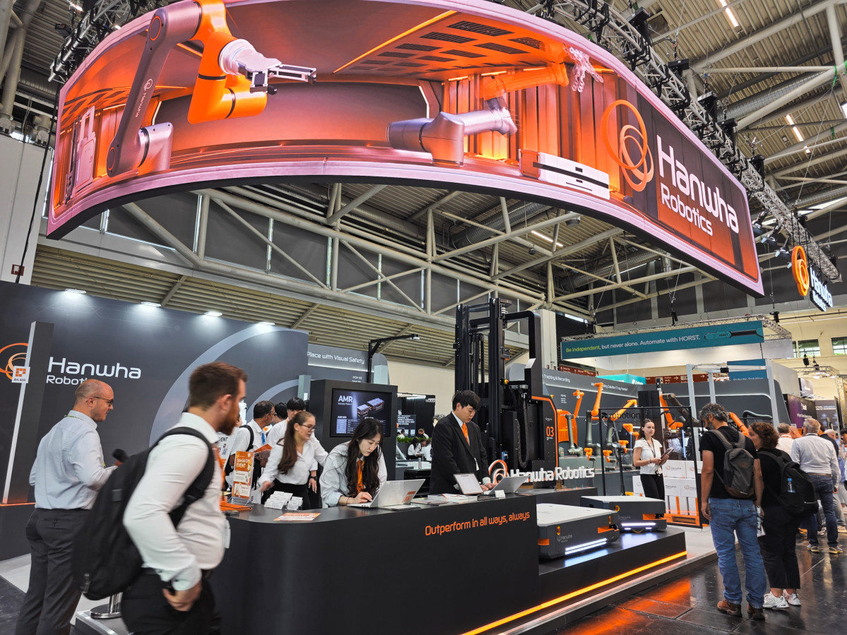 ▲한화로보틱스 전시 부스