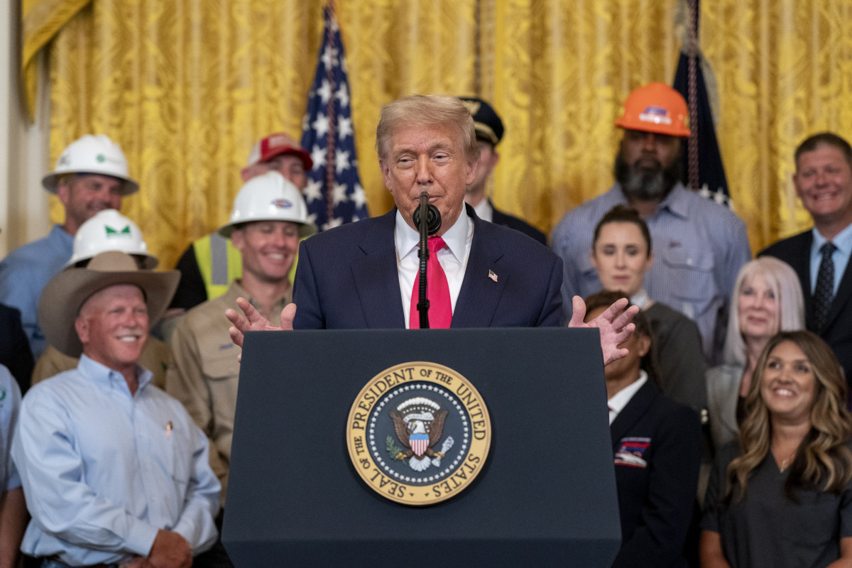 ▲26일(현지시간) 미국 워싱턴 D.C. 백악관에서 열린 행사에서 연설 중인 도널드 트럼프 미국 대통령의 모습. (UPI/연합뉴스)