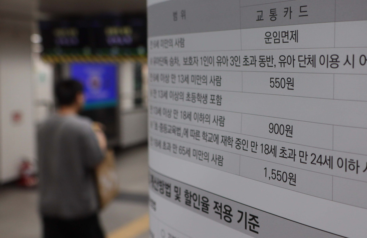 ▲수도권 지하철 기본요금이 1400원에서 1550원으로 150원 인상된 가운데 29일 서울의 한 지하철역 개찰구에 관련 안내문이 붙어있다. 지난 2023년 10월 150원이 인상된 데 이어 1년 8개월 만의 인상이다. 신태현 기자 holjjak@