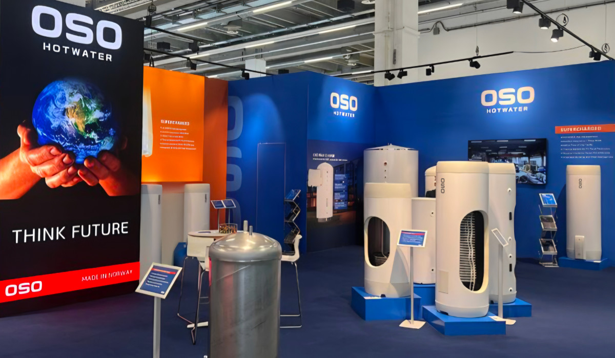 ▲올 초 독일 프랑크푸르트에서 열린 세계 최대 규모 냉난방공조 전시회인 ‘ISH(International trade fair for sanitation, heating and air) 2025’에 참가한 OSO의 부스 전경 (자료제공=LG전자)
