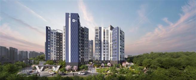 ▲고척동 '산업인아파트' 재건축 투시도. (사진제공=두산건설)