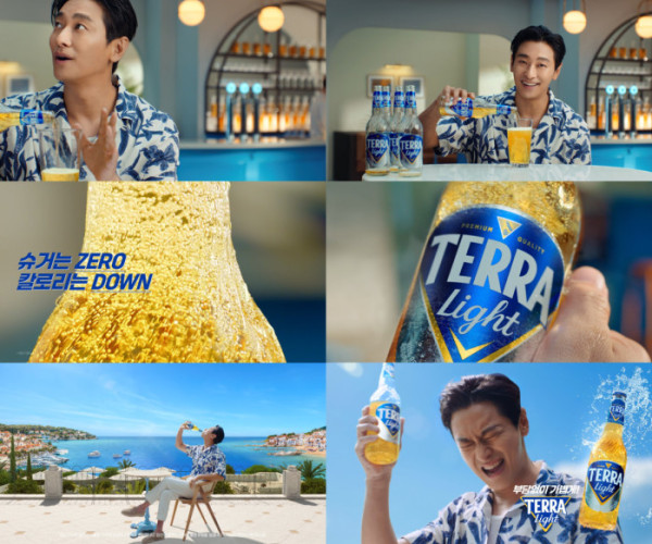 ▲주지훈 테라 라이트 모델(사진제공=하이트진로)