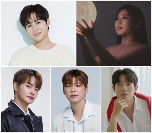 ▲김희재(왼쪽 위부터 시계방향), 송가인, 손태진, 박지현, 박서진(사진=각 소속사)