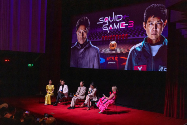 ▲런던 바비칸 센터에서 열린 '오징어 게임' 시즌3 프리미어(사진제공=넷플릭스)