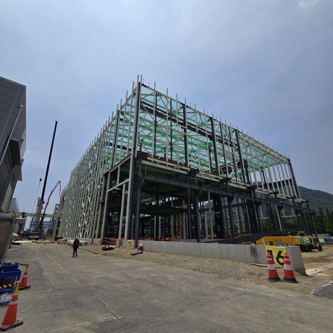 ▲부산 강서구 화전산단 내 LS일렉트릭 부산사업장 2생산동 건설현장 전경. (자료제공=LS일렉트릭)