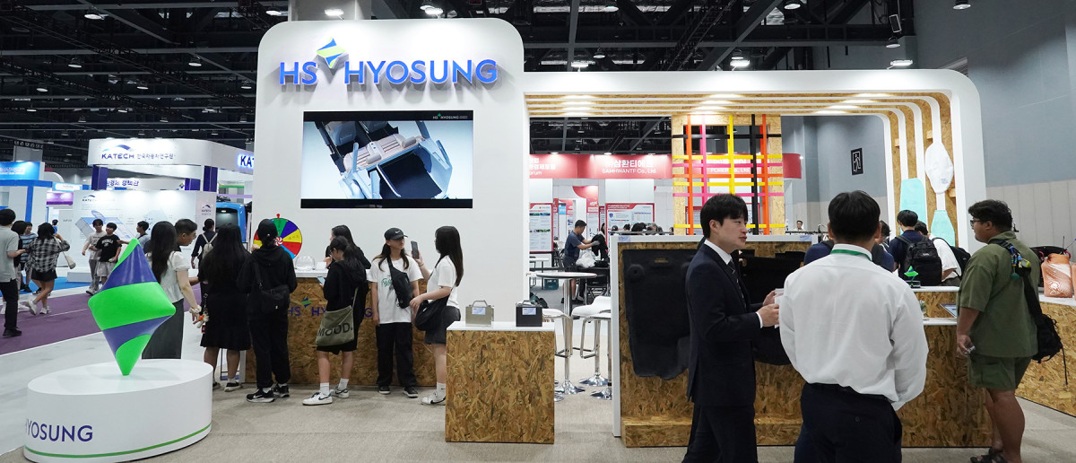 ▲‘2025 순환경제 페스티벌' HS효성첨단소재 부스 전경 (사진제공=HS효성첨단소재)