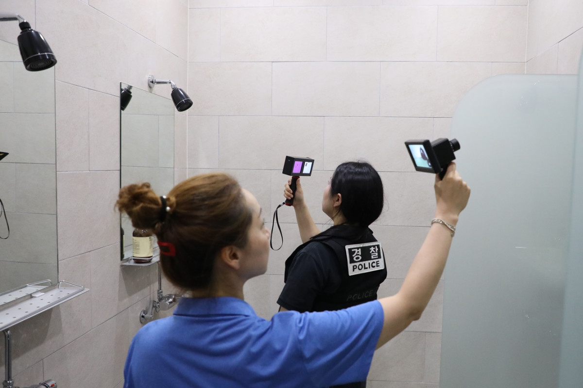 ▲강원랜드는 정선경찰서 여성청소년계와 함께 하이원워터월드 및 카지노 등 주요시설을 대상으로 불법카메라 일제 점검을 실시했다. (사진제공=강원랜드)