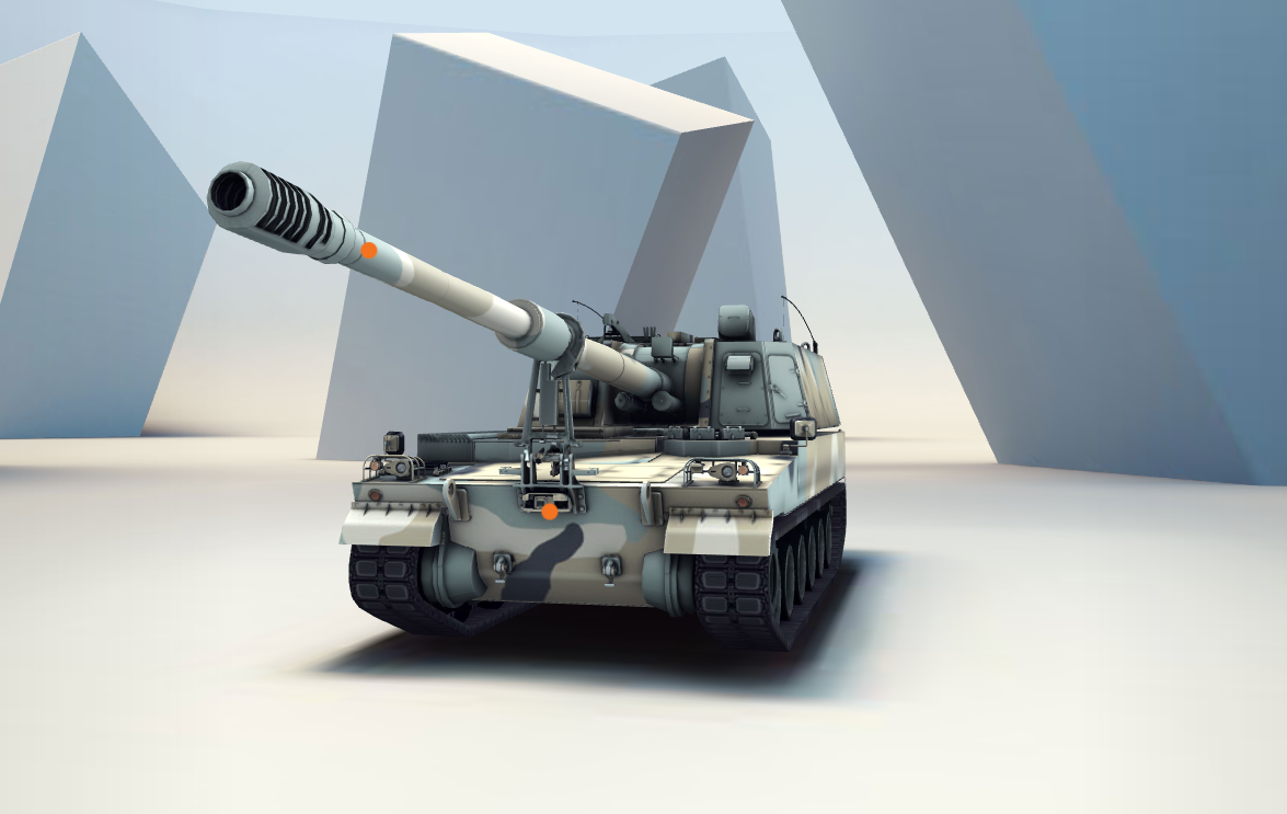 ▲3D로 모델링 된 K9 자주포 (출처=한화에어로스페이스 홈페이지 캡처)