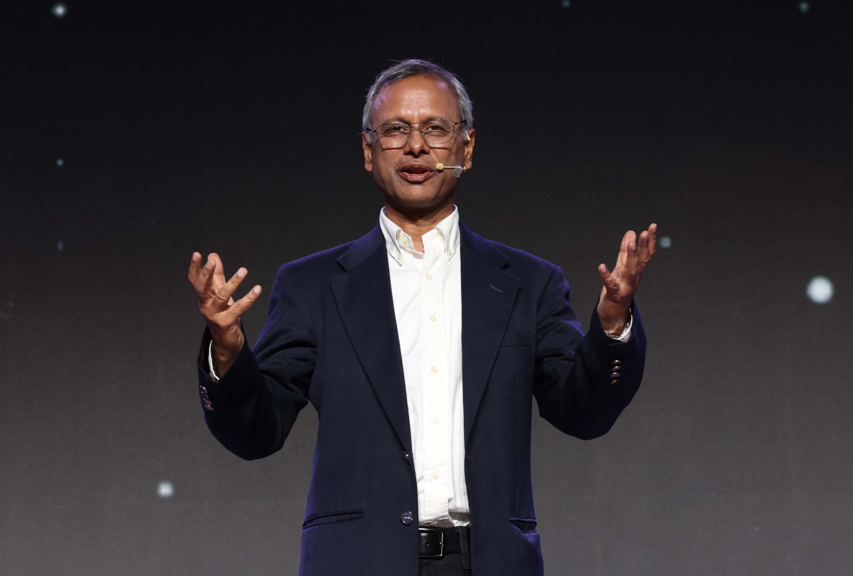 ▲마니쉬 굽타 구글 딥마인드 시니어 디렉터가 2일 서울 강남구 조선 팰리스 호텔에서 열린 ‘구글 포 코리아 2025’에서 ‘새로운 가능성을 여는 구글 AI’를 주제로 축사하고 있다. 신태현 기자 holjjak@