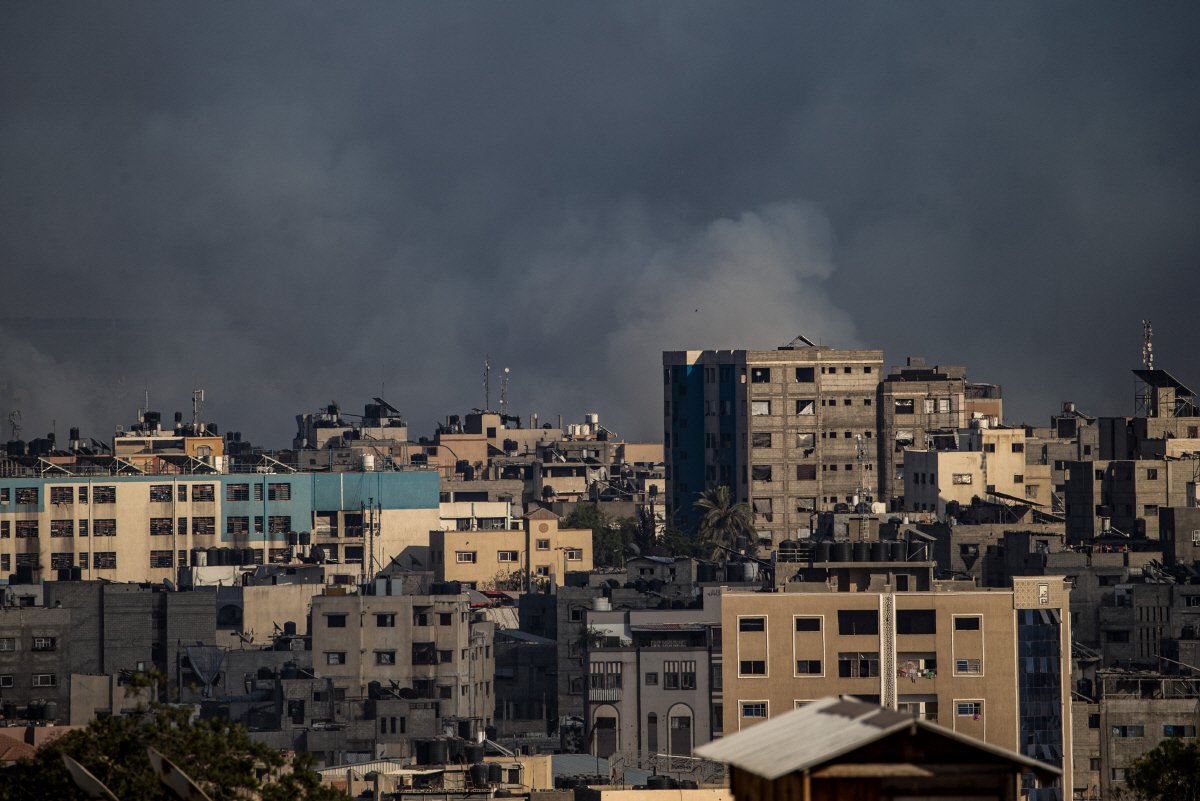 ▲2일(현지시간) 팔레스타인 가자지구 전경이 보인다. ( 가자(팔레스타인)/EPA연합뉴스)