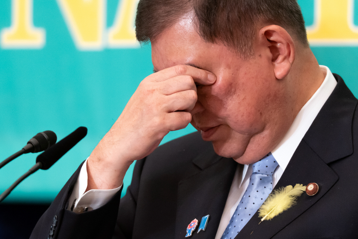 ▲이시바 시게루 일본 총리가 2일 일본프레스클럽 행사에 참석하고 있다.  (도쿄/EPA연합뉴스)