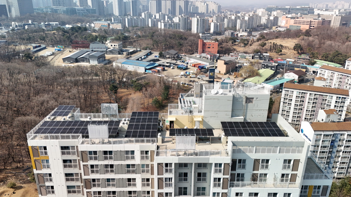 ▲하남덕풍 태양광설비 설치모습. (GH)