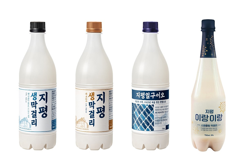 ▲지평주조 막걸리 제품 4종 (사진제공=지평주조)